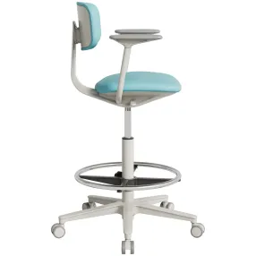 кресло высокое кр24-в с подлокотниками (каркас нейлон и стекловолокно)