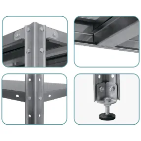 стеллаж полочный сплн «norma inox» 1600х1500х600 с полкой-решеткой (нерж.сталь)