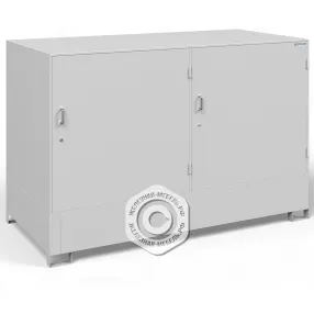 шкаф для 2-х еврокубов дкб-2700, решетчатый настил, сточный поддон