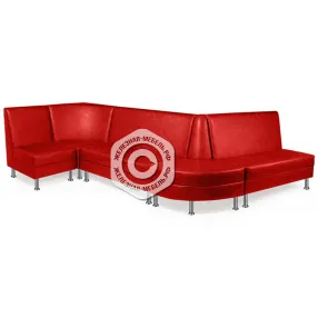 диван внутренний угол дмв (кожзам эконом белый)