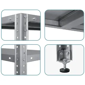 стеллаж полочный сплб «base» 1600х1000х400 со сплошной полкой (цинк)