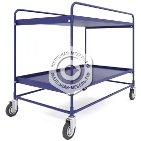 тележка сервисная двухъярусная с боковой ручкой стб 2 (без колёс)
