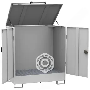 депо для 2-х бочек, настил пвл, сточный поддон