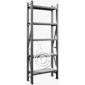 стеллаж сборный металлический ms u 2000х700х300 (5 полок, нагрузка на полку 200 кг)