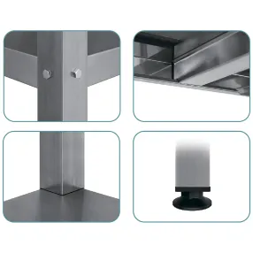 стеллаж полочный сплп «profi inox» 1600х1200х500 (полка перфорация 5 шт.)