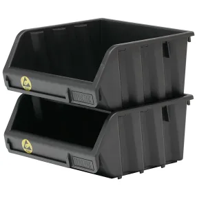ящик пластиковый практик esd 200x157x90 антистатический
