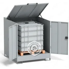 депо для кубической емкости дкб-1350, решетчатый настил, сточный поддон